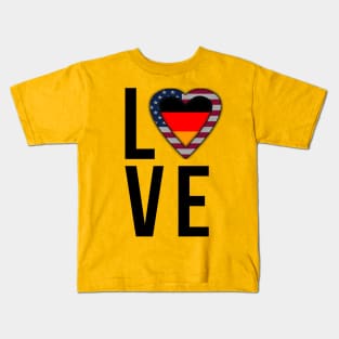 Amerikanische und Deutsches Herz - American German heart Kids T-Shirt